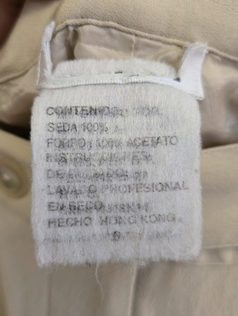 3/$30 Vintage High-Waist Silk Beige Trousers Size S/M - Picture 10 of 11